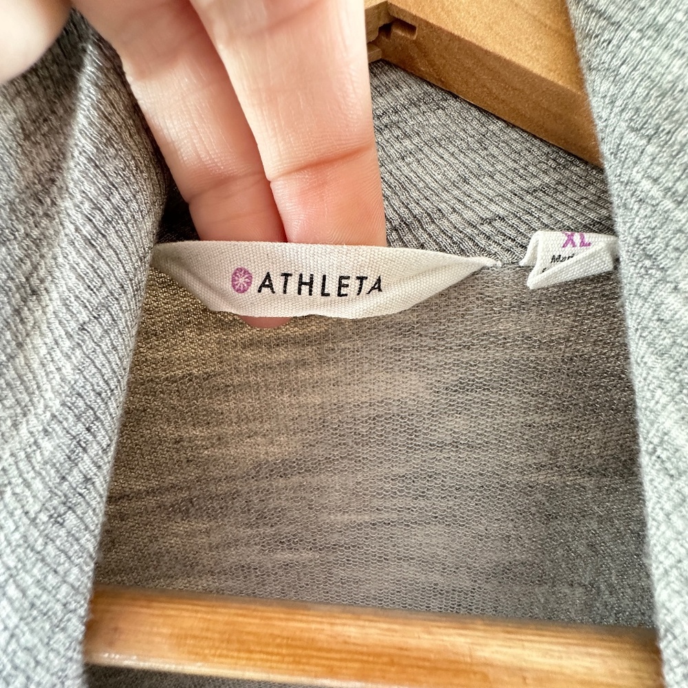 Athleta Gray Magnetic Wrap Top